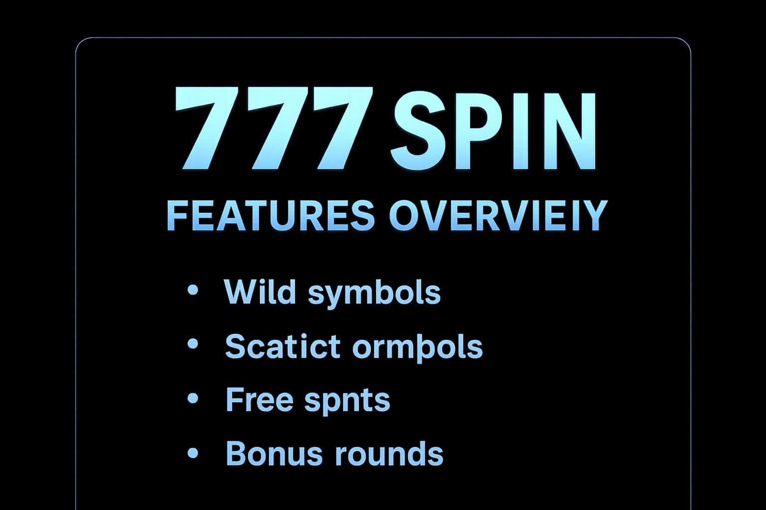 An informational graphic depicting the features of 777 Spin and its functionalities.