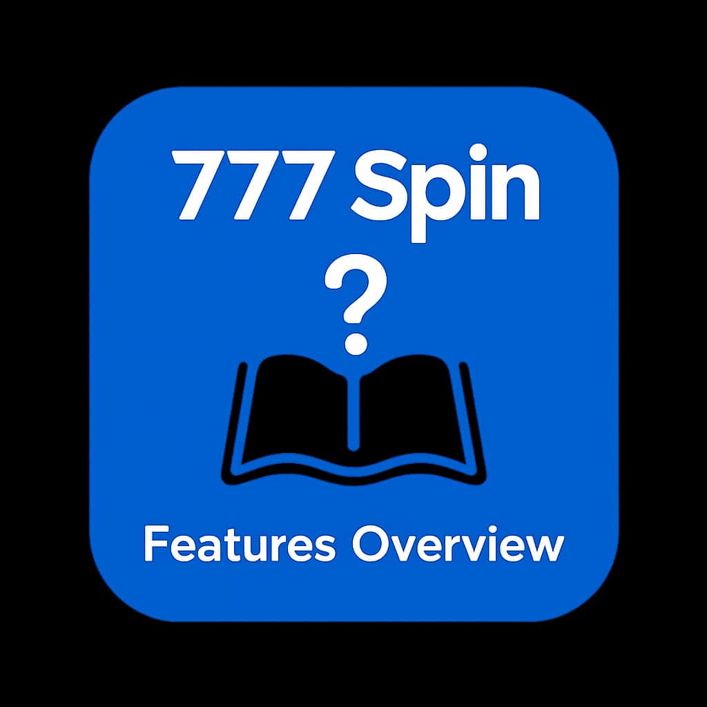 A badge illustrating the features of 777 Spin.