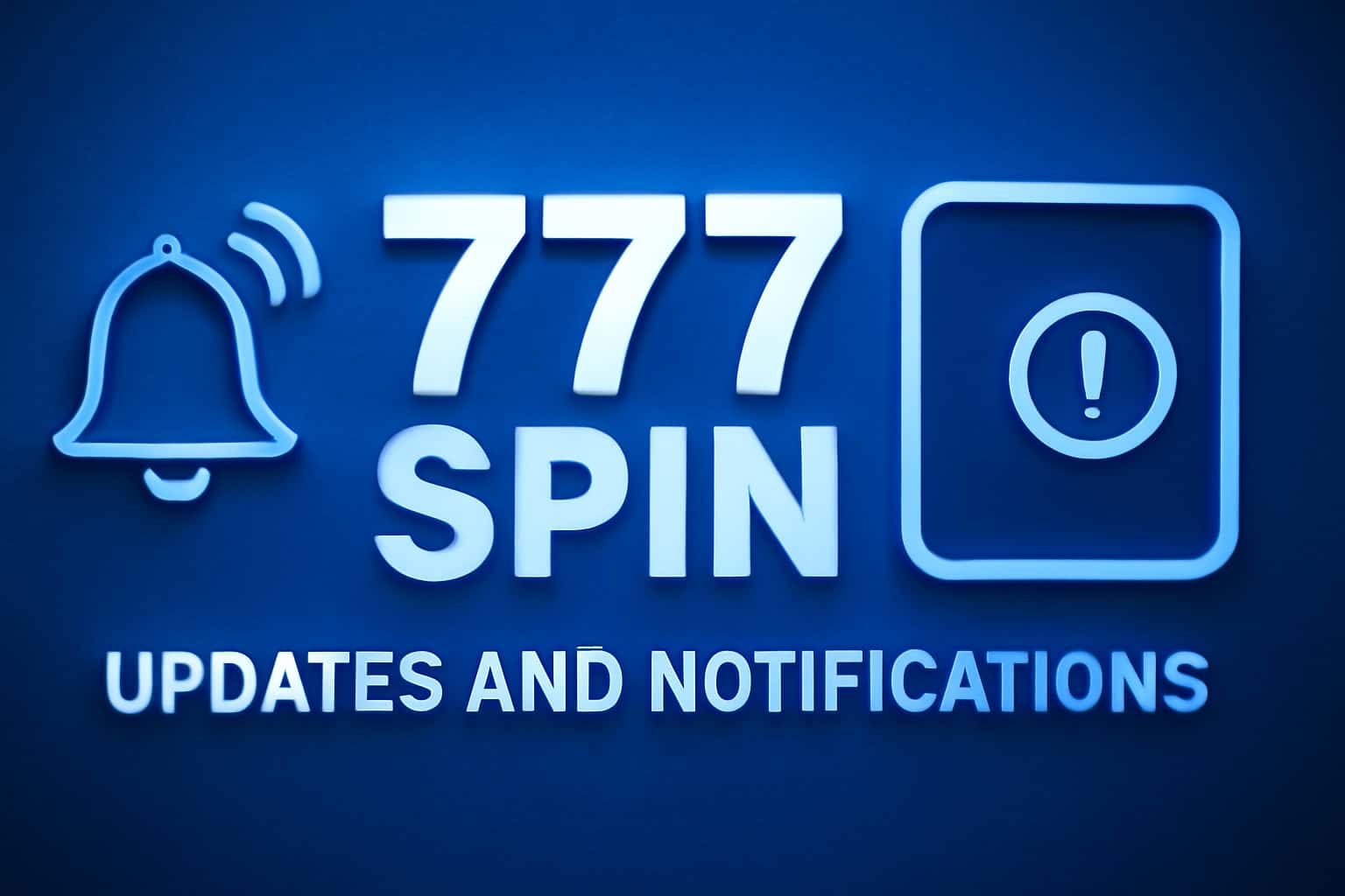 Visual representation of 777 Spin Updates and Notifications in a futuristic style.