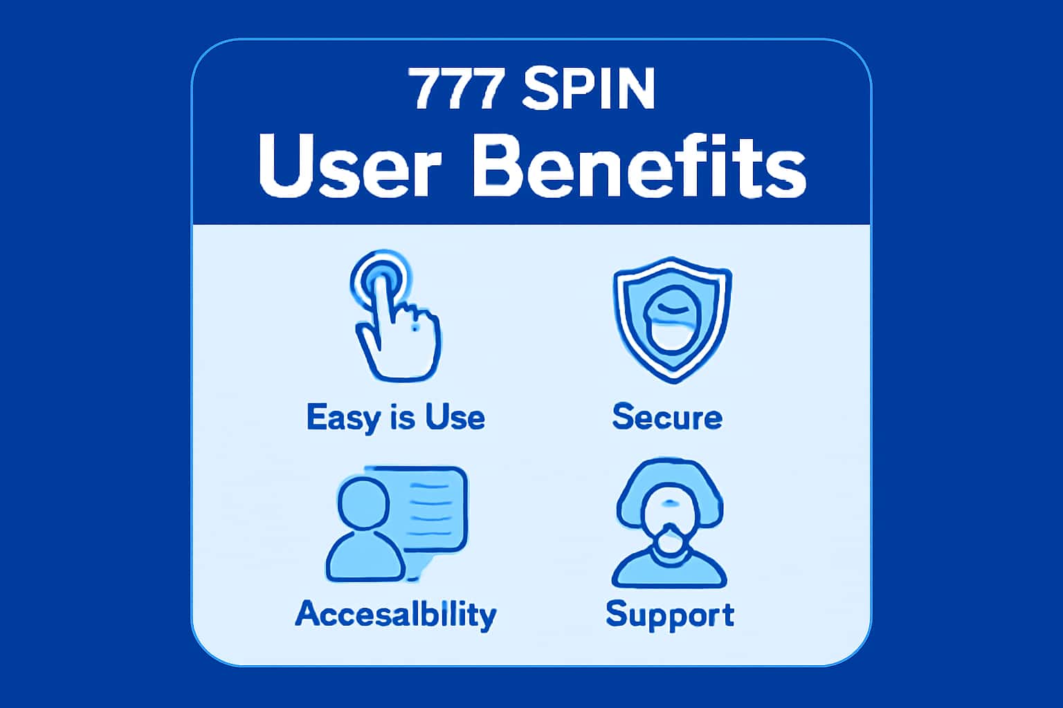 Informational scene highlighting 777 Spin User Benefits