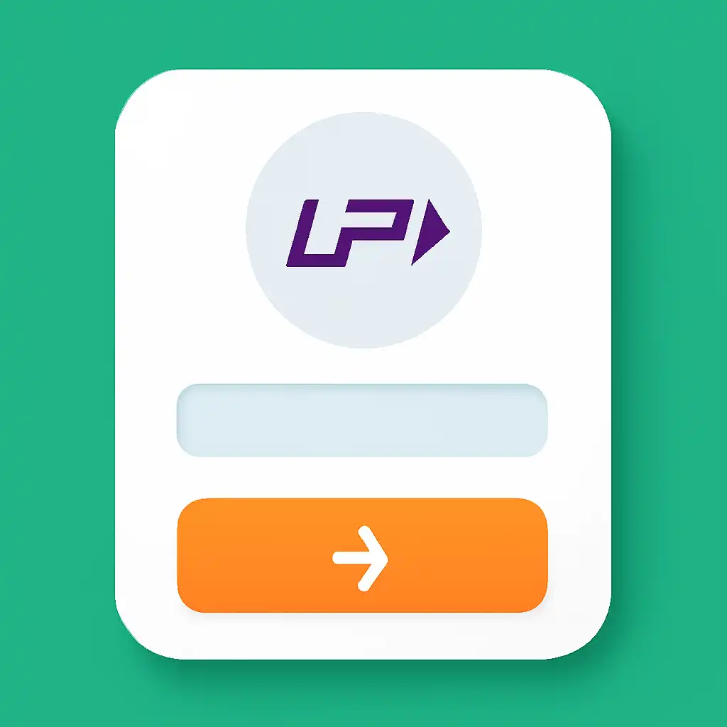 Close-up of button or form field for upi deposits, Spin Game