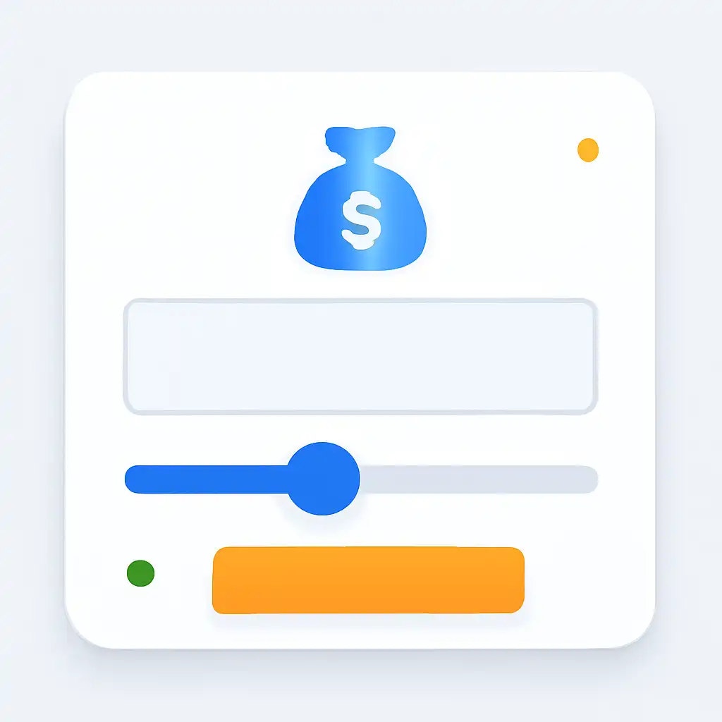 Close-up of button or form field for withdrawal limits, Spin Game