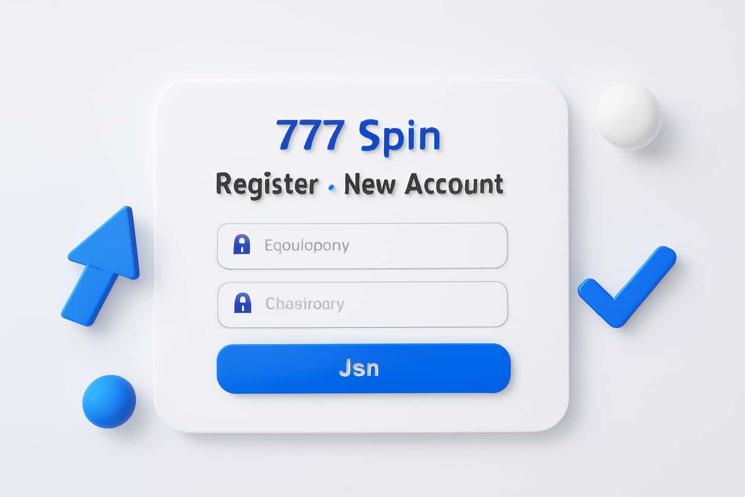 777 Spin Register - New Account Interface