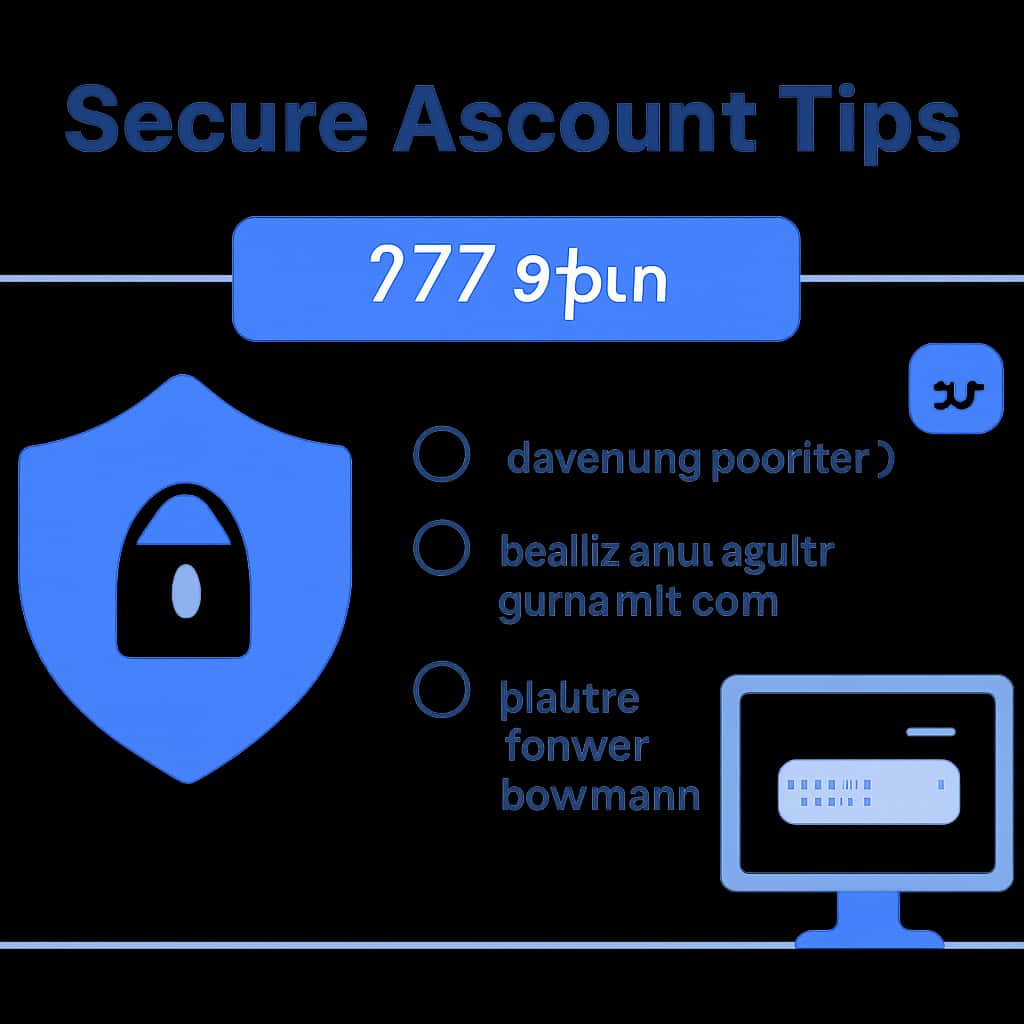 Illustration showing secure practices for 777 Spin accounts.